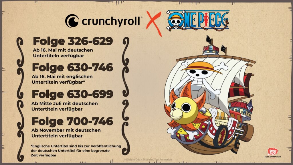 One Piece Folge 326 746 Noch Dieses Jahr Auf Crunchyroll Beyond Pixels