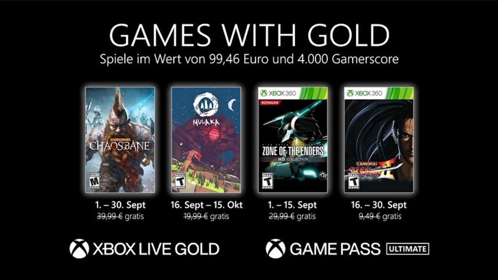 Games with Gold September 2021